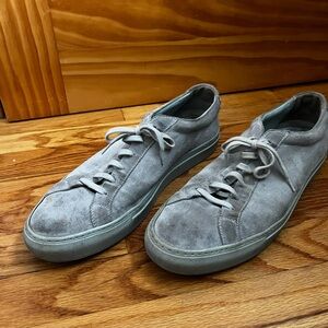 Common Projects gray suede sneakers